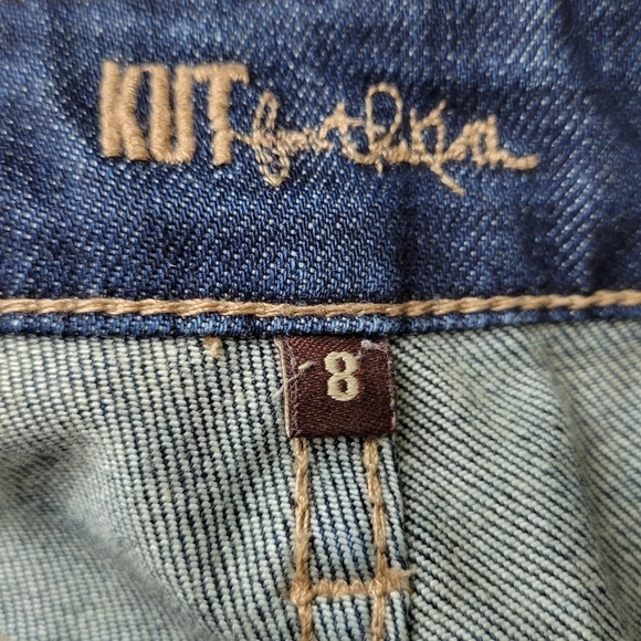 Kut from the Kloth Catherine Boyfriend Jeans Size 8 34X31 Blue Stretch - Picture 6 of 14